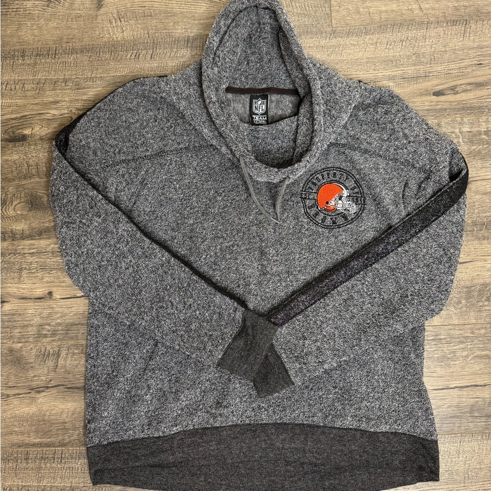 NFL Charcoal Gray Women's Cowl Neck Sweater Cleveland Browns Size M